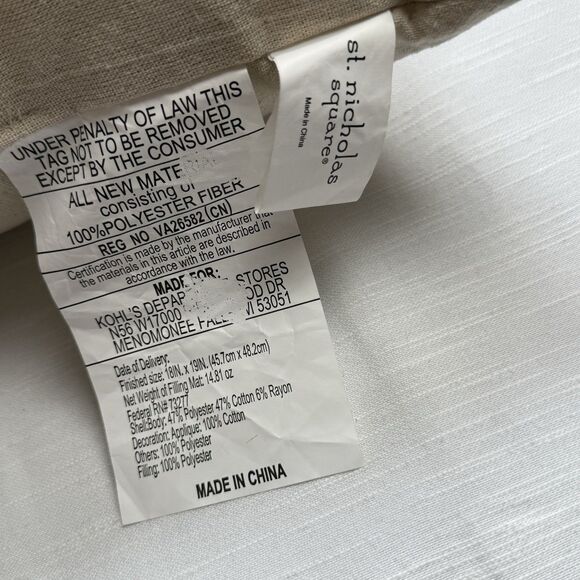 St Nicholas Square Christmas Advant Calendar 18” Throw Pillow - Picture 6 of 7